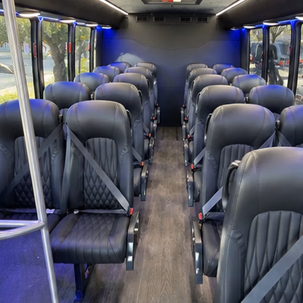rancho cordova 28 passenger minibus interior