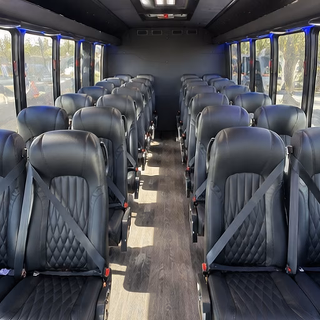 rancho cordova 30 passenger minibus inside
