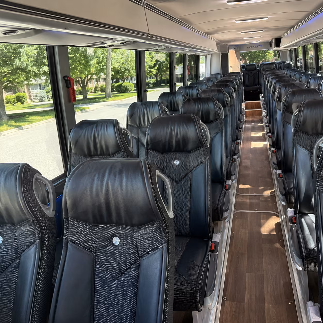 rancho cordova 40 passenger charter bus inside