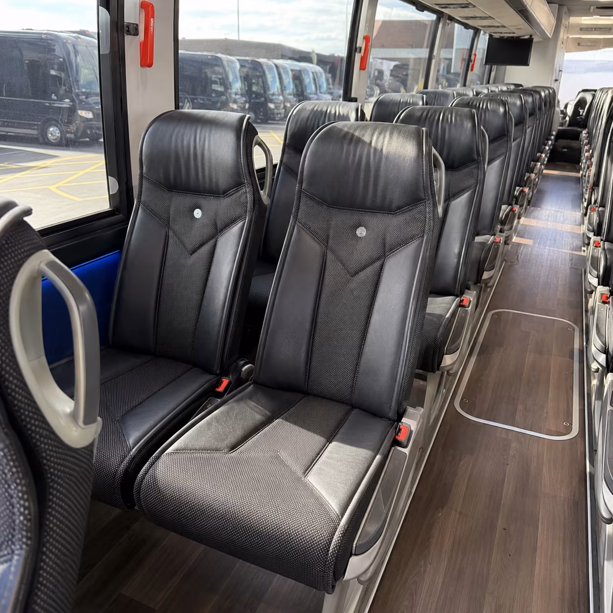 rancho cordova 40 passenger charter bus interior