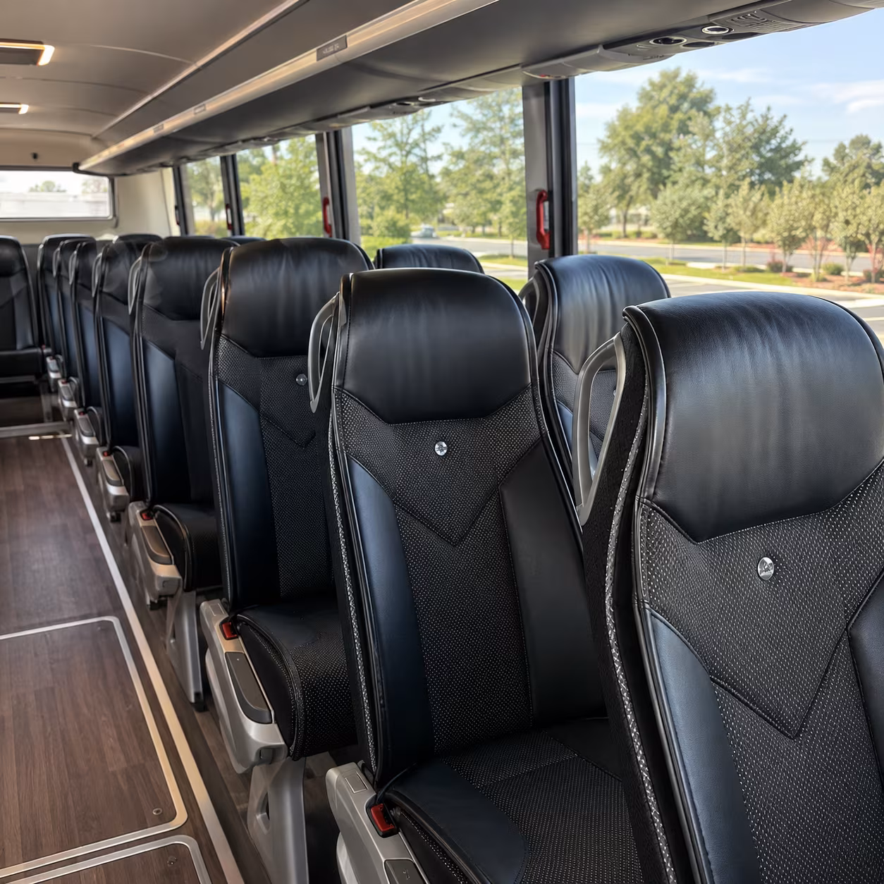 rancho cordova 45 passenger charter bus interior