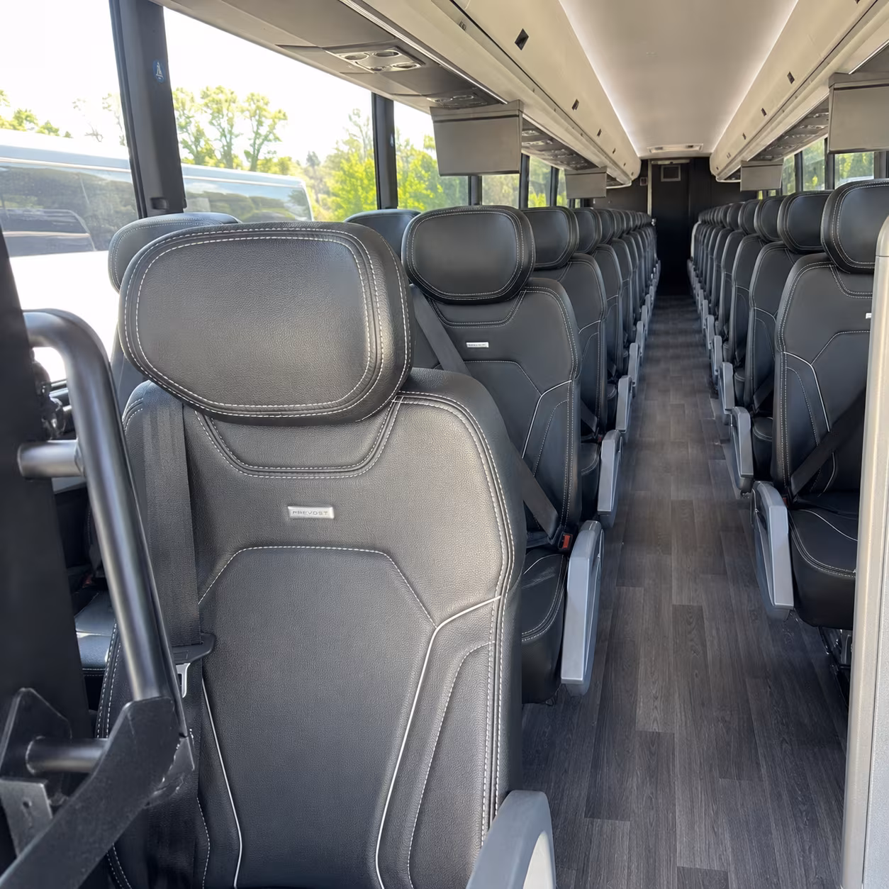 rancho cordova 47 passenger charter bus interior
