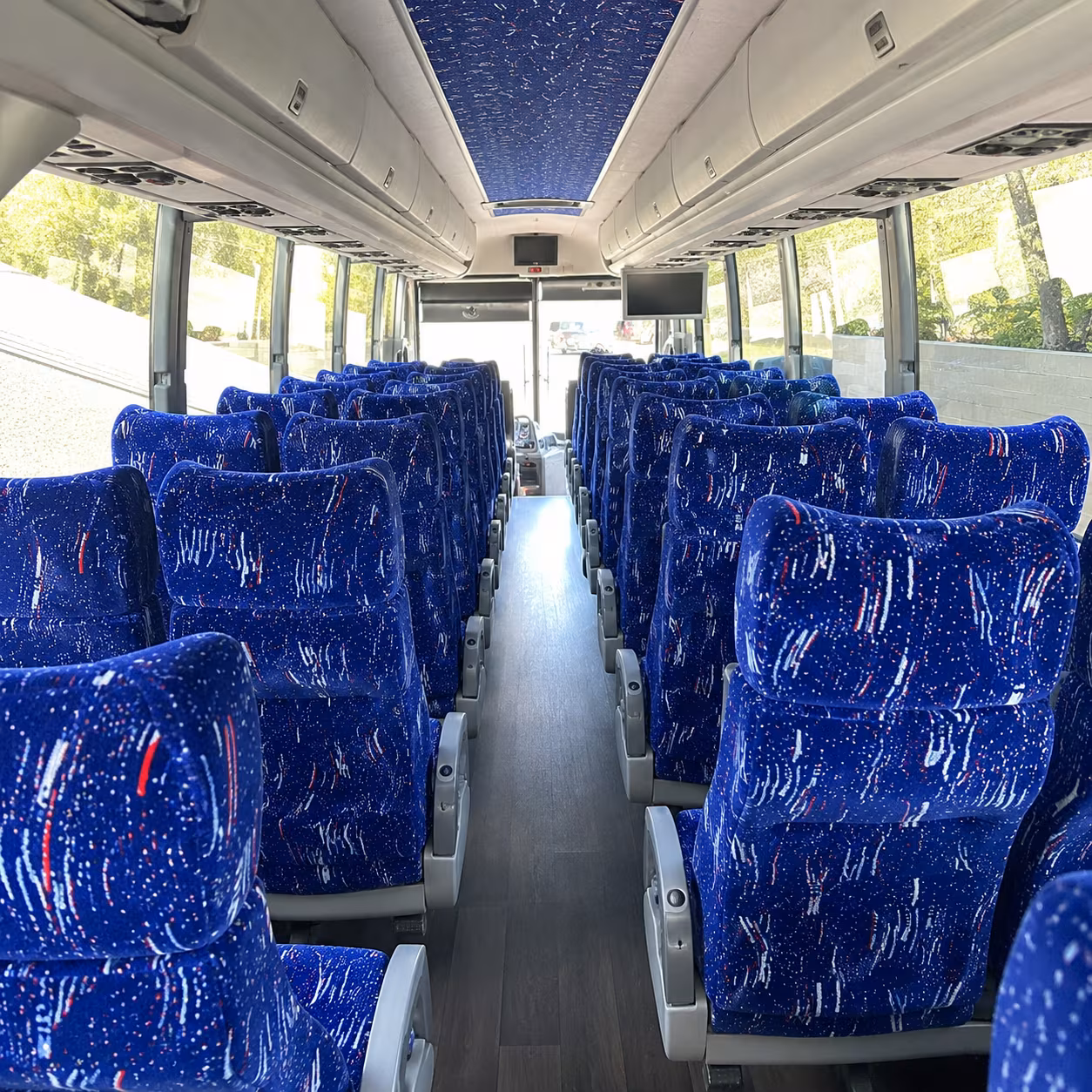 rancho cordova 50 passenger charter bus interior