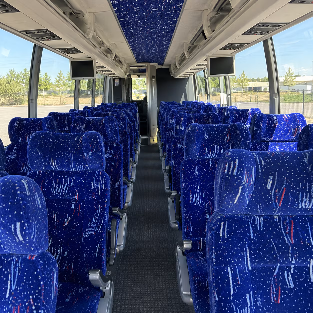 rancho cordova 54 passenger charter bus interior