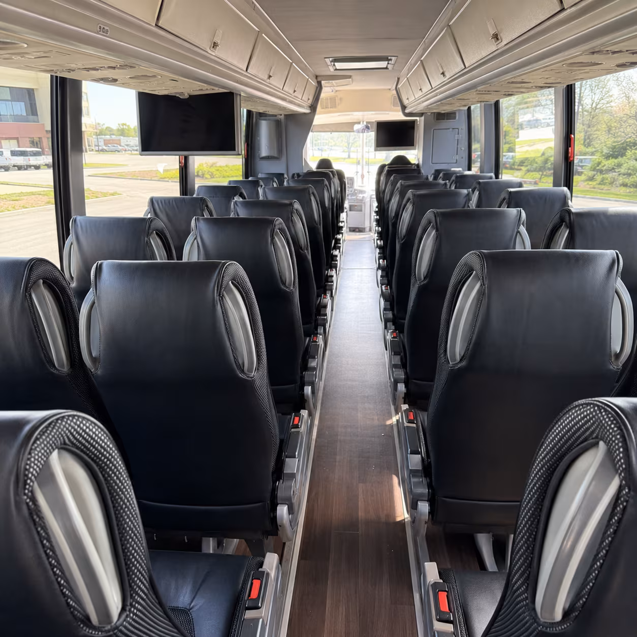 rancho cordova 56 passenger charter bus inside