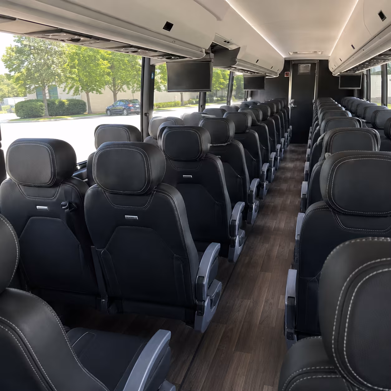 rancho cordova 56 passenger charter bus interior