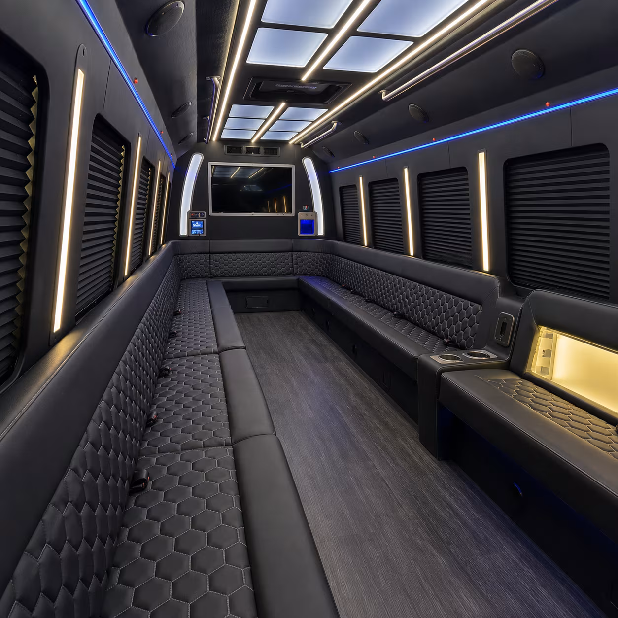 rancho cordova party bus interior